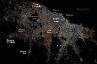 Buenos Aires capturada pela Estação Espacial Internacional